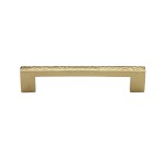 M Marcus Heritage Brass Cabinet Pull Metro Hammered Design 128mm Centre to Centre